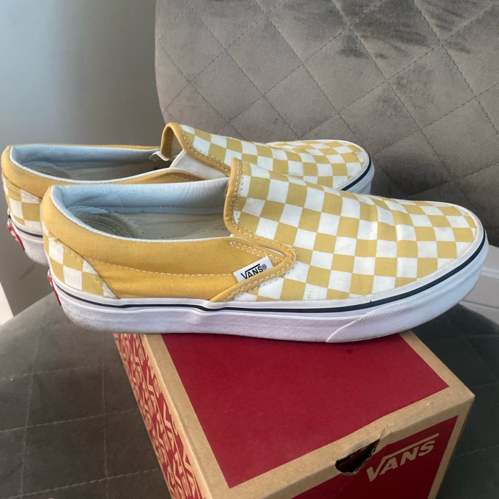Yellow Checkered Vans